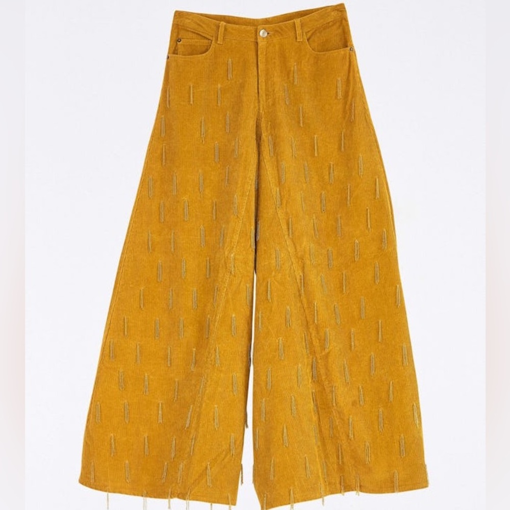 FARM Rio • Wide Leg Corduroy Beaded Pants - Picture 5 of 16